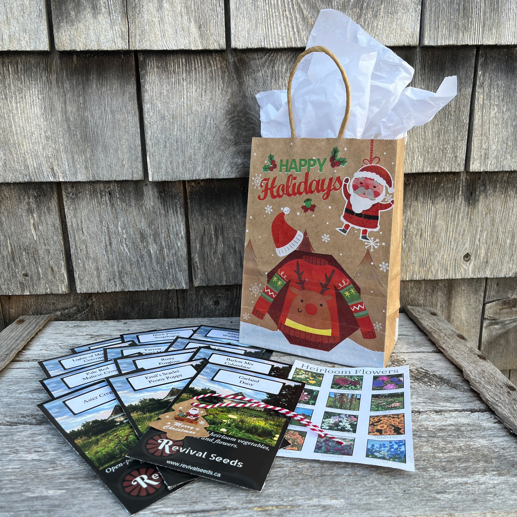 Christmas Gift Bag - Heirloom Flowers